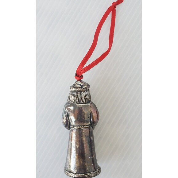 Macys Home for the Holidays Old World Silverplate Santa Christmas Ornament VTG - Picture 4 of 9